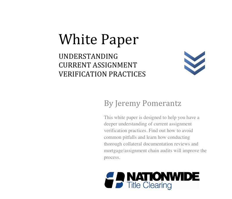 UNDERSTANDING CURRENT ASSIGNMENT VERIFICATION PRACTICES