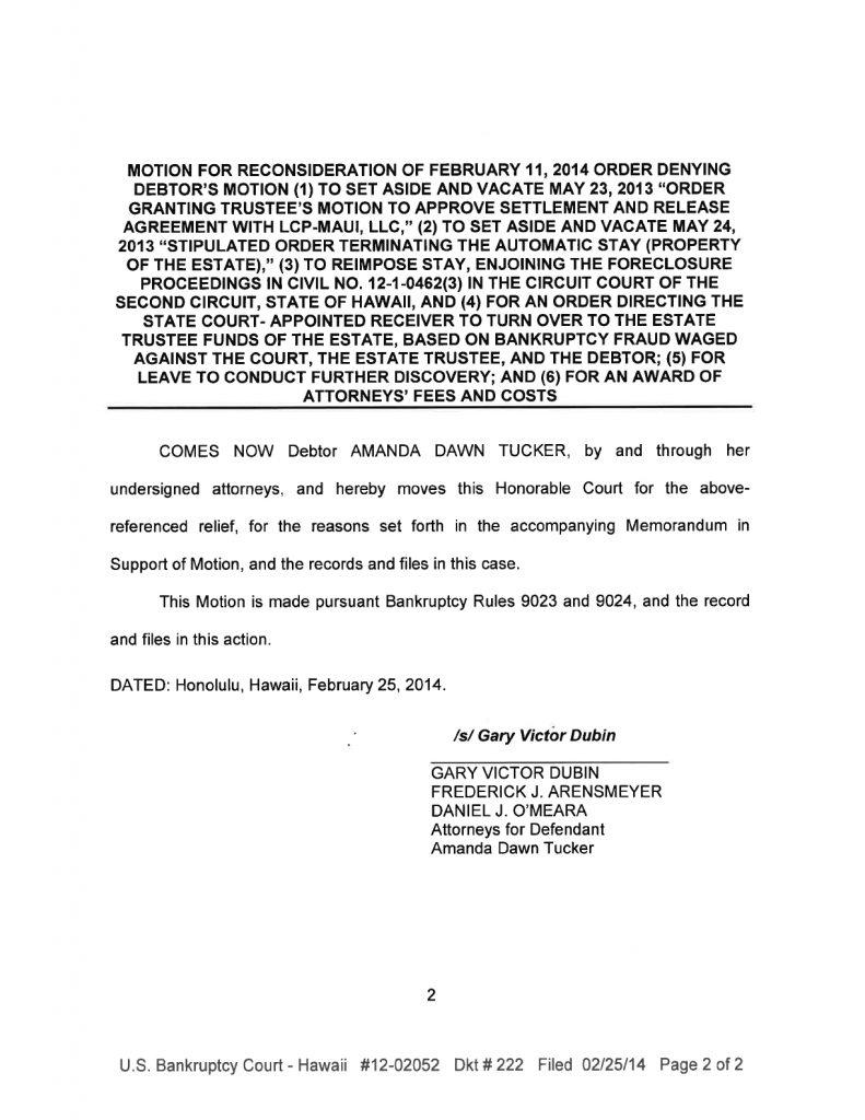 MEMO IN SUPPORT OF MOTION FOR RECONSIDERATION2