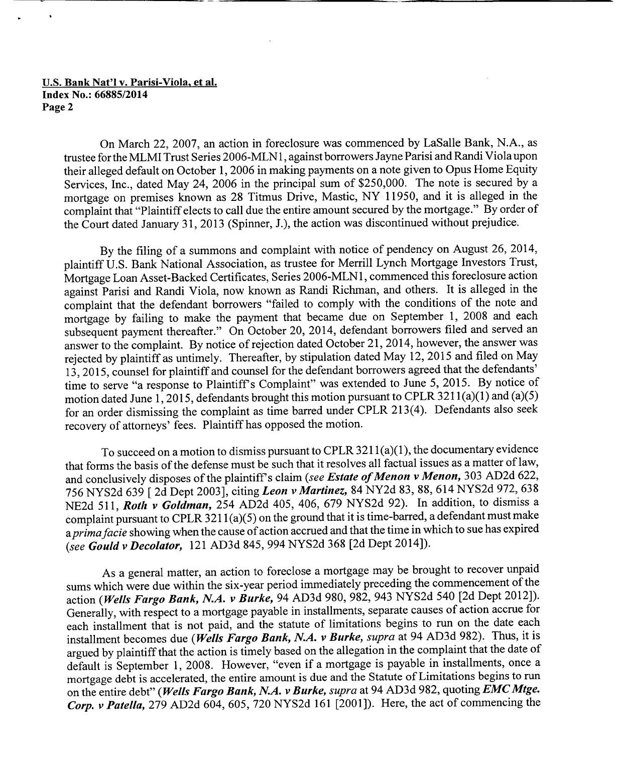 U.S. Bank v Parisi-Viola2
