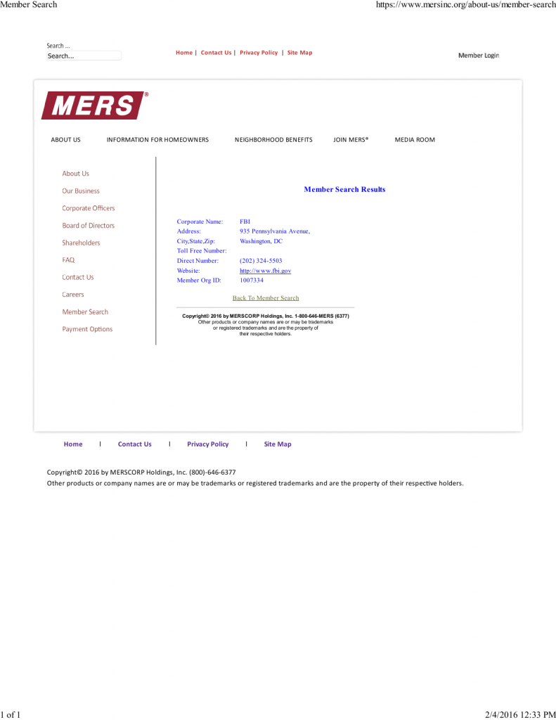 Member Search FBI